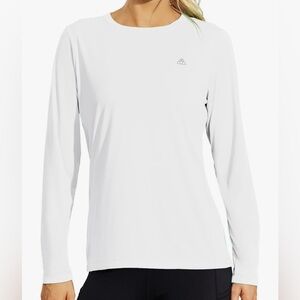 White Long Sleeve Haimont Athletic Top